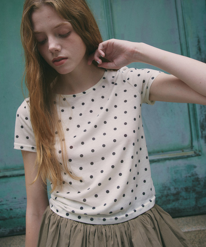 ドット柄半袖Tシャツ – Mili