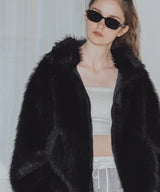 フェイクファーダブルジップジャケット