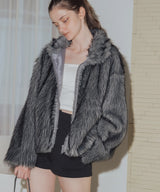 フェイクファーダブルジップジャケット