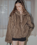 フェイクファーダブルジップジャケット