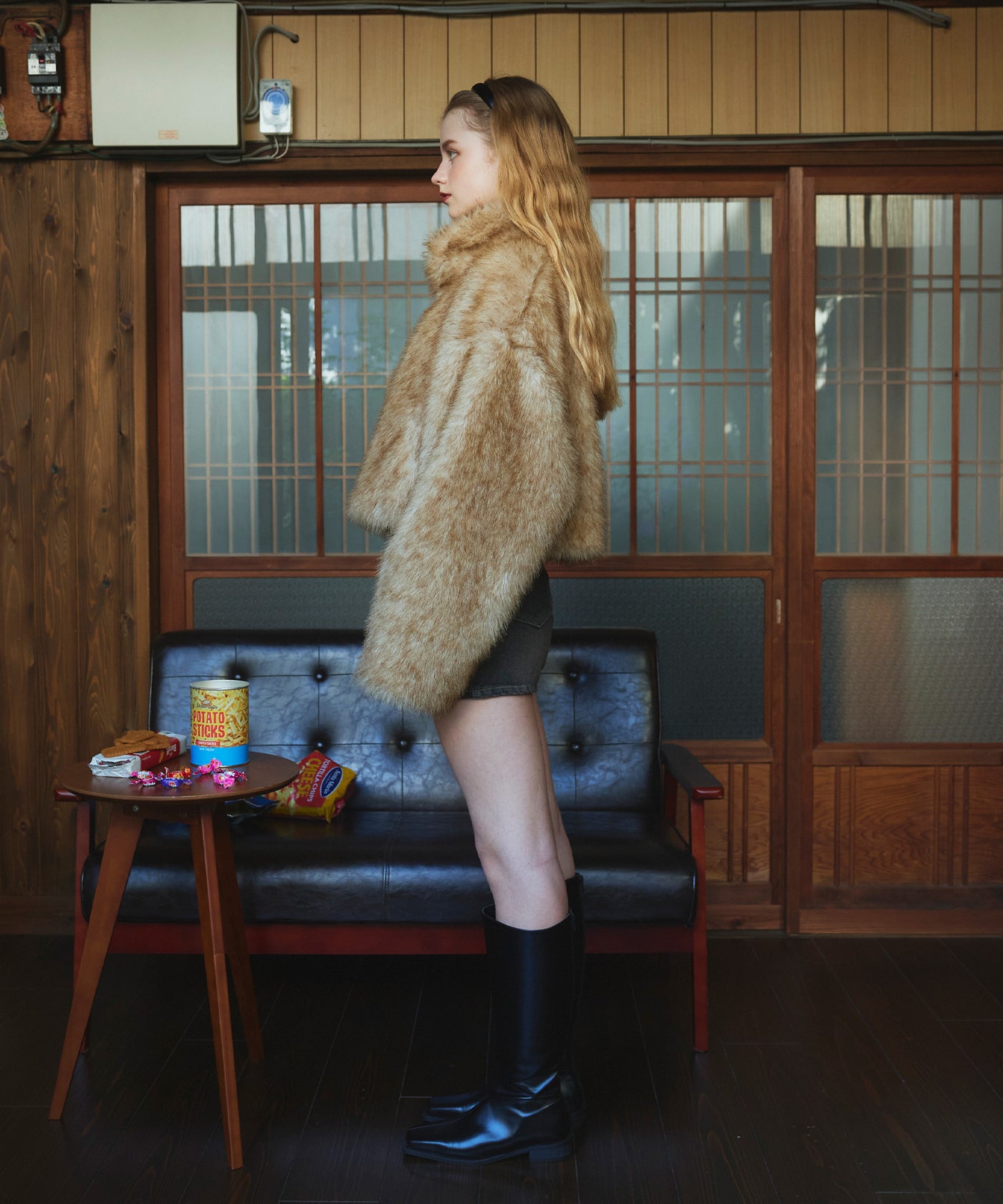 フェイクファーショート丈ダブルジップジャケット – Mili