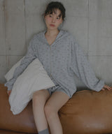 ワッフル花柄ショートパンツ