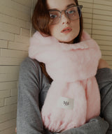 モヘアタッチシャギーボリュームフリンジカラーマフラー