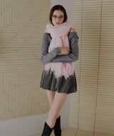 モヘアタッチシャギーボリュームフリンジカラーマフラー