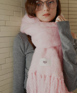 モヘアタッチシャギーボリュームフリンジカラーマフラー