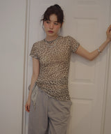 ヒョウ柄シアーTEE