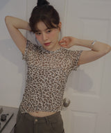 ヒョウ柄シアーTEE