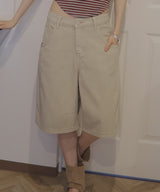 【7月中旬予約商品】ハーフワイドデニムパンツ