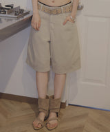 【7月中旬予約商品】ハーフワイドデニムパンツ