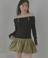 【10月中旬予約商品】ナポレオンオフショルロングスリーブTシャツ
