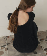 ベロアバックオープンワンピース