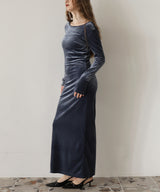 ベロアバックオープンワンピース