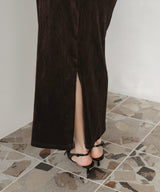 ベロアバックオープンワンピース