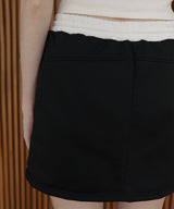 ウエスト切り替えラインスウェットミニスカート