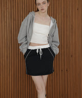 ウエスト切り替えラインスウェットミニスカート