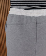 ウエスト切り替えラインスウェットミニスカート