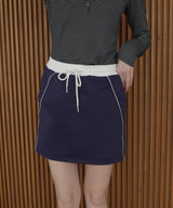 ウエスト切り替えラインスウェットミニスカート