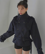 11月上旬予約商品】フェイクウールスタンドカラーショートジャケット