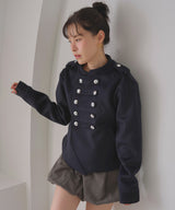 【11月上旬予約商品】フェイクウールナポレオンコート
