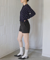 【11月中旬予約商品】フェイクウールハイウエストショートパンツ
