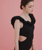 2WAYフリルオフショルサイドリボンスイムウェア