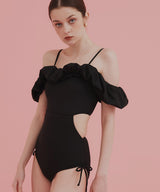 2WAYフリルオフショルサイドリボンスイムウェア