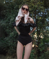 2WAYフリルオフショルサイドリボンスイムウェア