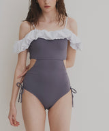 2WAYフリルオフショルサイドリボンスイムウェア