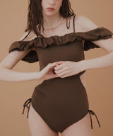 2WAYフリルオフショルサイドリボンスイムウェア