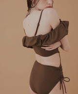 2WAYフリルオフショルサイドリボンスイムウェア