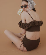 2WAYフリルオフショルサイドリボンスイムウェア