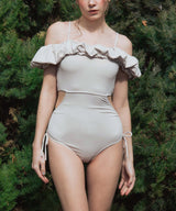 2WAYフリルオフショルサイドリボンスイムウェア