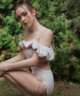 2WAYフリルオフショルサイドリボンスイムウェア