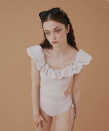 2WAYフリルオフショルサイドリボンスイムウェア