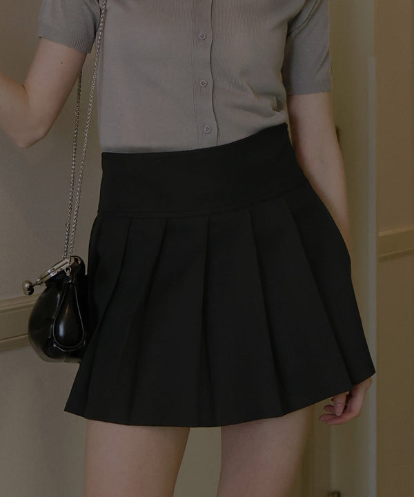 【５月中旬お届け商品】ハイウエストワイドプリーツスカート