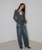 フード付きボーダーロングスリーブTシャツ