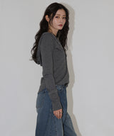 フード付きボーダーロングスリーブTシャツ