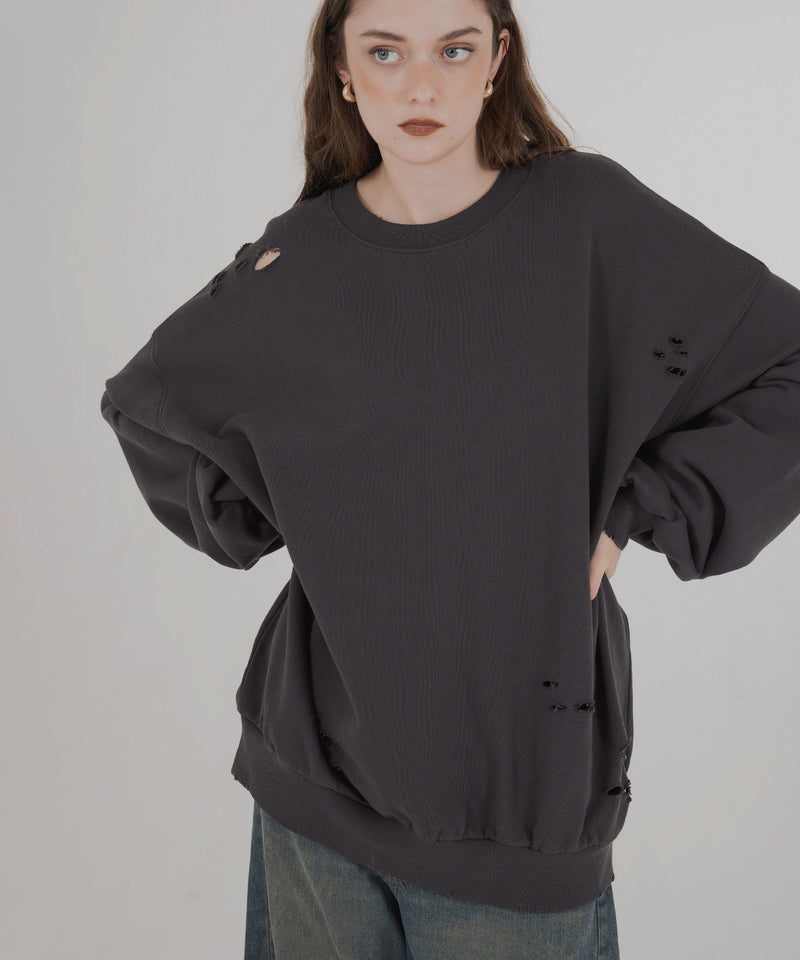 オーバーサイズダメージスウェット