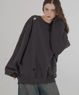 オーバーサイズダメージスウェット