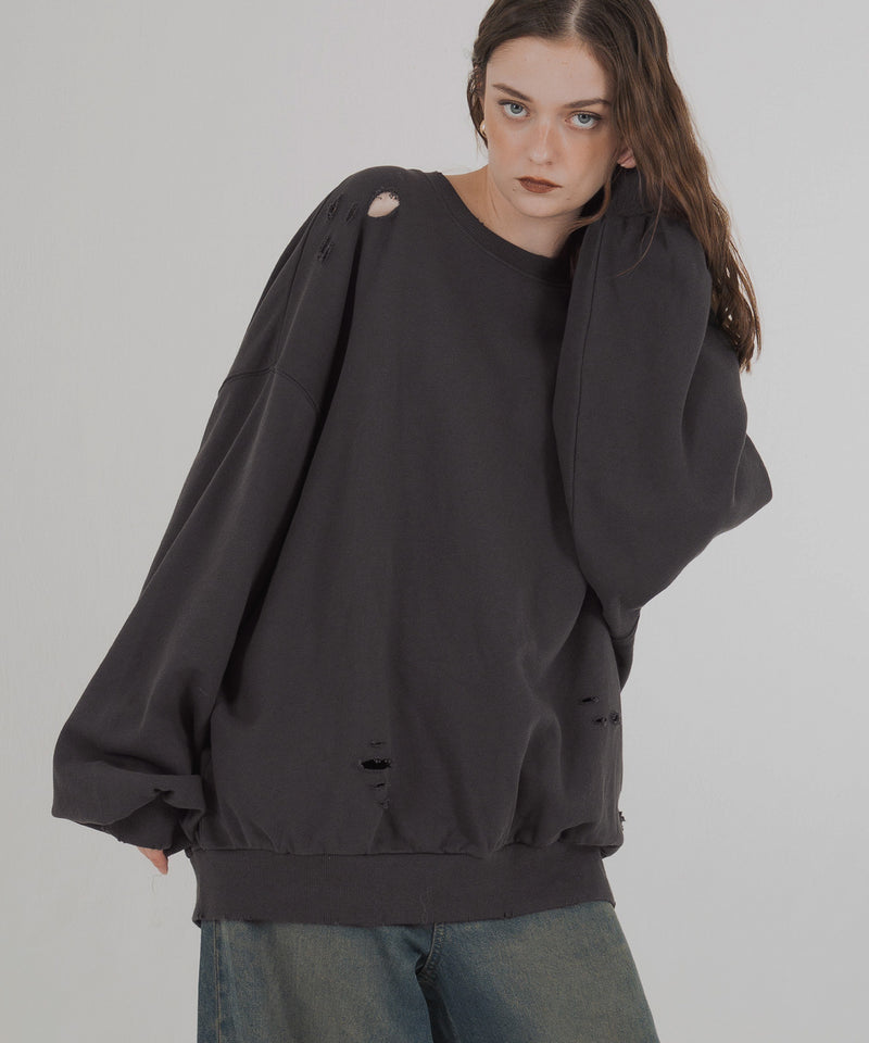 オーバーサイズダメージスウェット