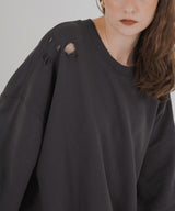 オーバーサイズダメージスウェット