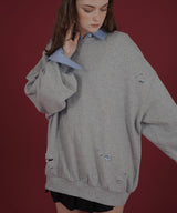 オーバーサイズダメージスウェット