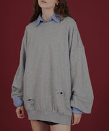 オーバーサイズダメージスウェット