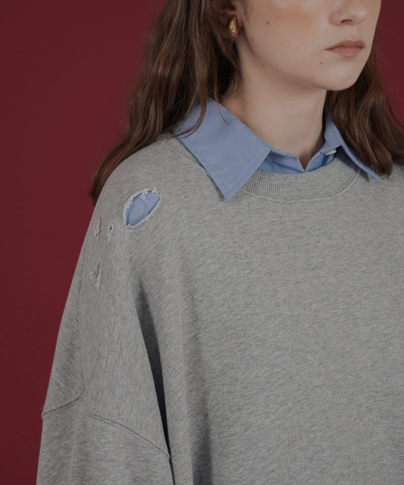 オーバーサイズダメージスウェット