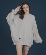 オーバーサイズダメージスウェット