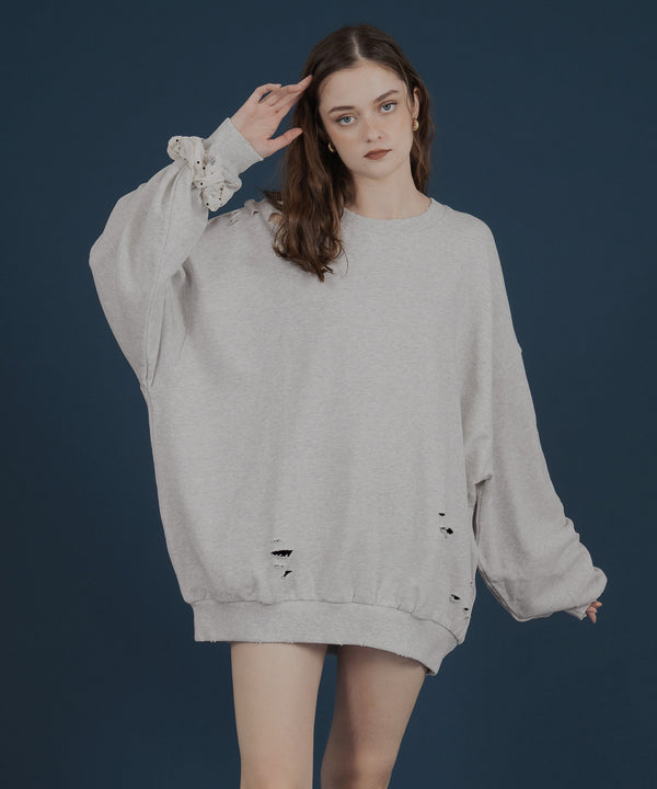 オーバーサイズダメージスウェット