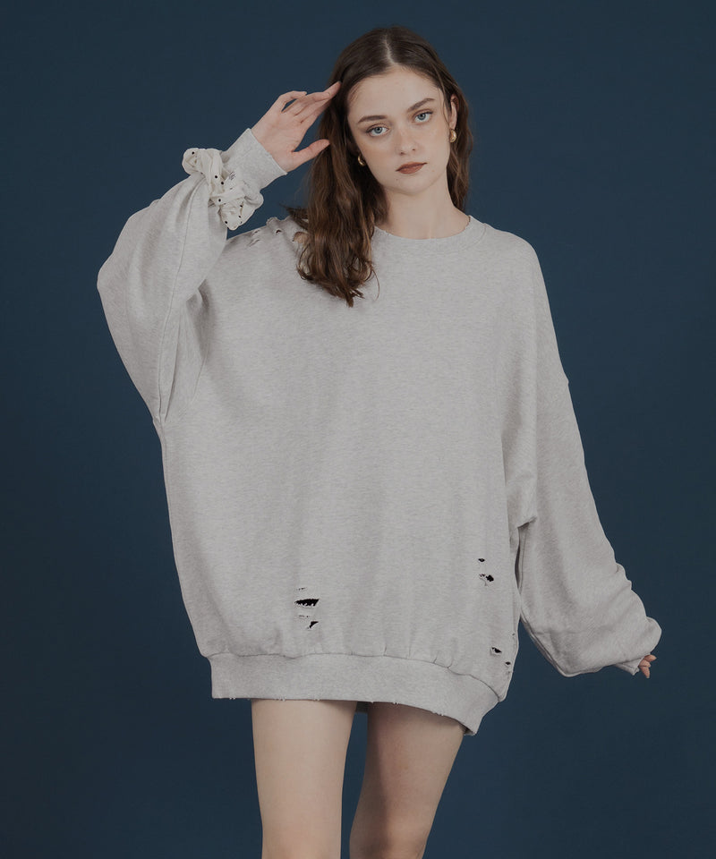 オーバーサイズダメージスウェット