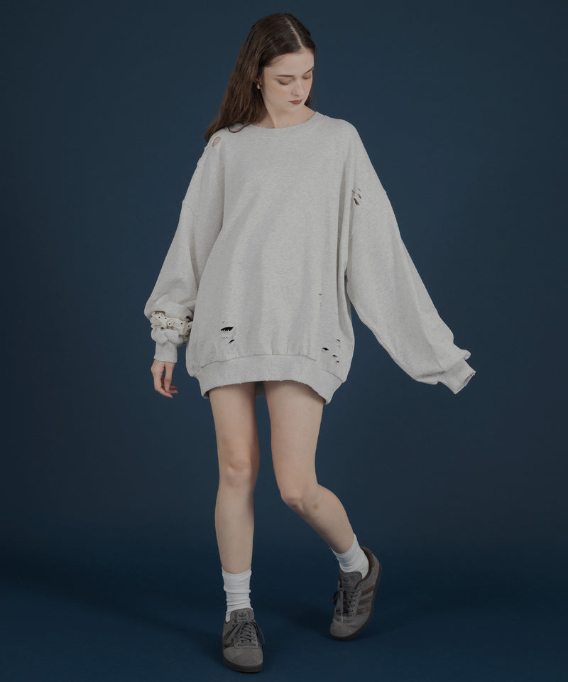 オーバーサイズダメージスウェット
