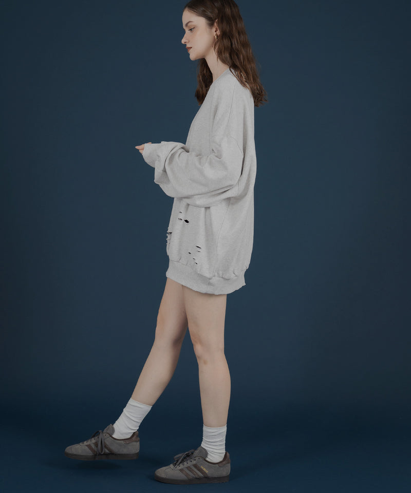 オーバーサイズダメージスウェット