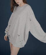 オーバーサイズダメージスウェット